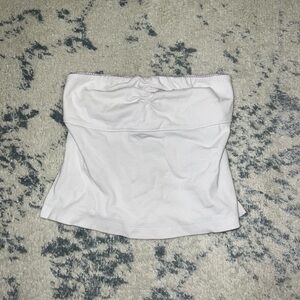 White Strapless Top